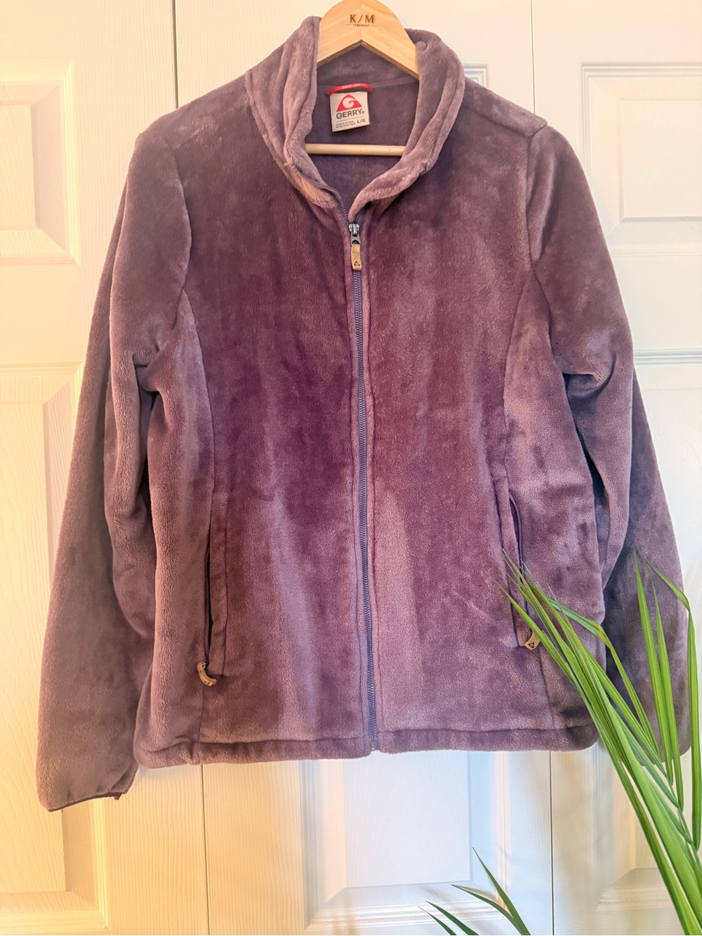 Gerry Plush Teddy Jacket in Dusty Purple